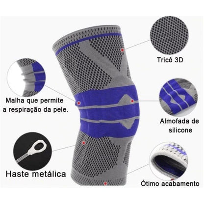 Joelheira de Compressão 3D com  Silicone